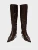 Zazie Leather Knee-High Boots sold by Aeyde