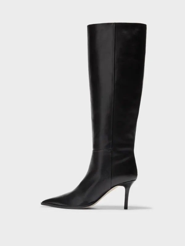 Tula Leather Knee-High Boots sold by Aeyde
