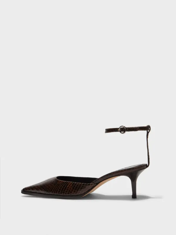 Sarina Leather Ankle-Strap Pumps sold by Aeyde