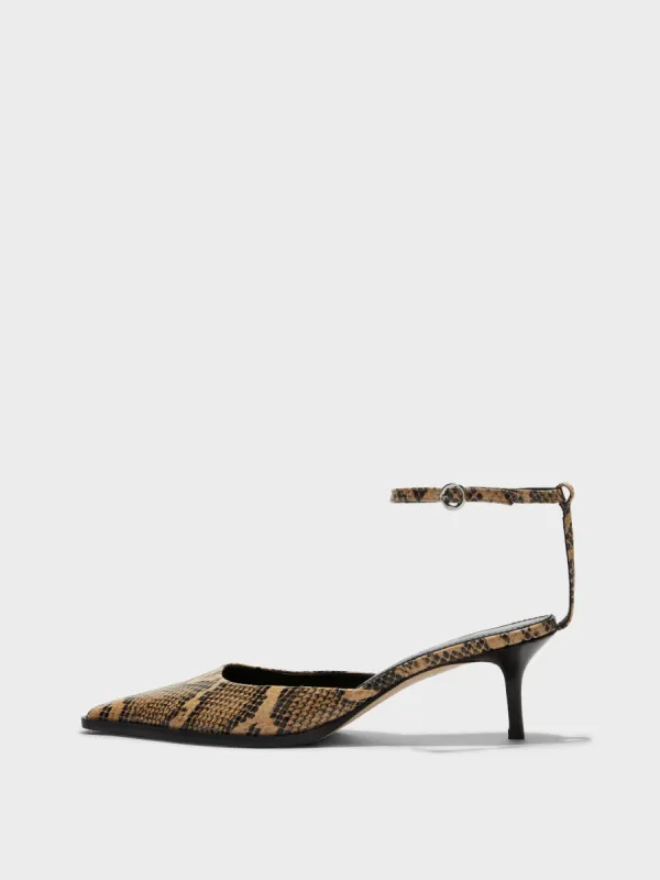 Sarina Leather Ankle-Strap Pumps sold by Aeyde