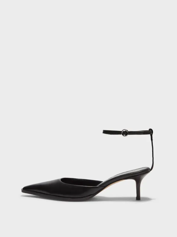 Sarina Leather Ankle-Strap Pumps sold by Aeyde