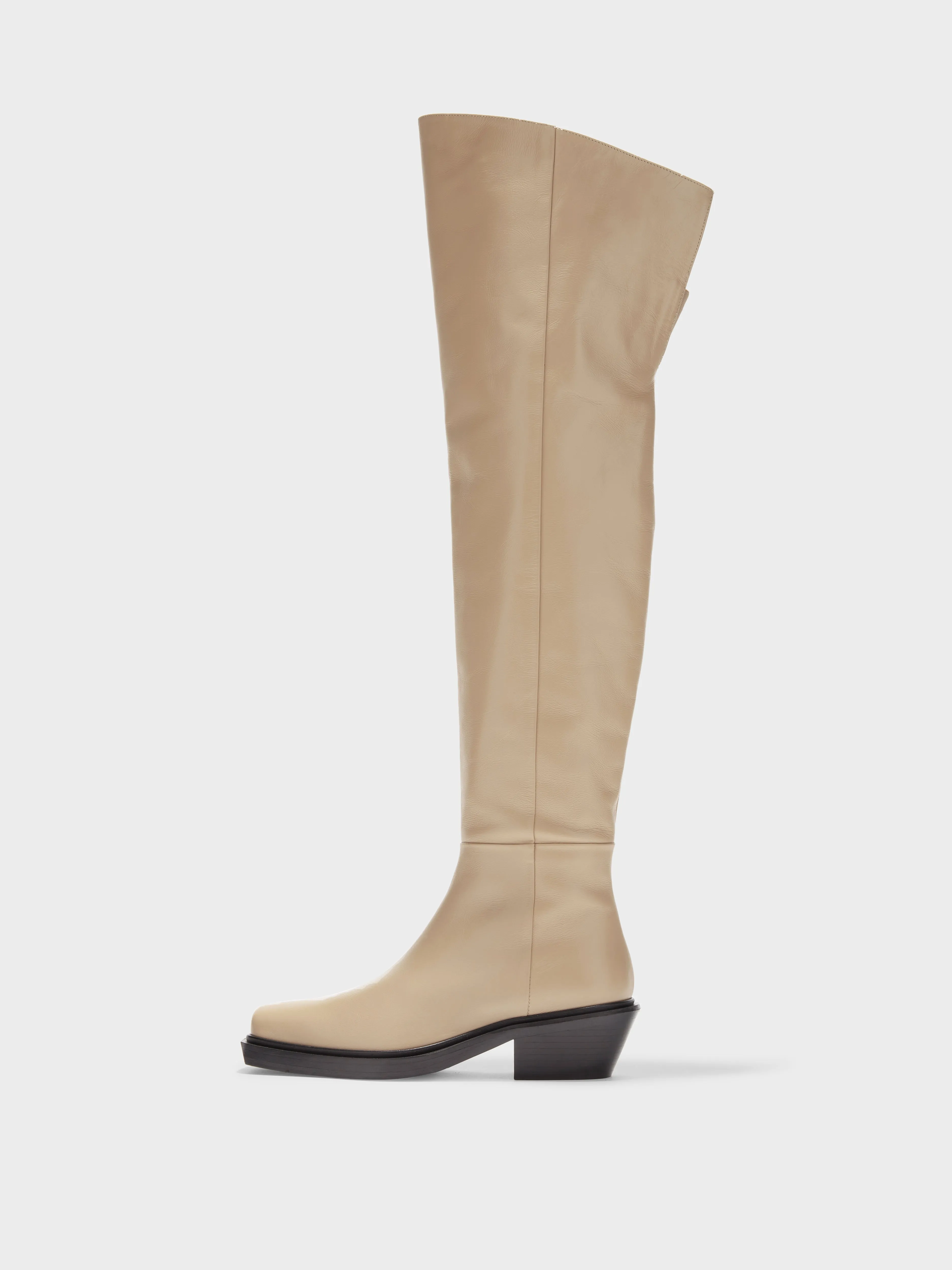 Wita Leather Biker Over-Knee Boots sold by Aeyde