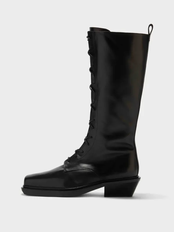 Hetta Leather Biker Boots sold by Aeyde