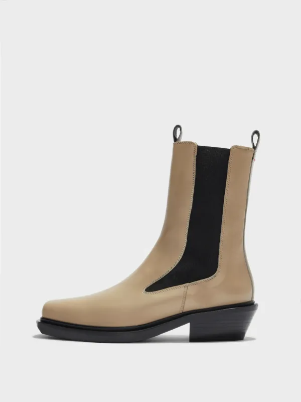 Antonia Leather Biker Boots sold by Aeyde