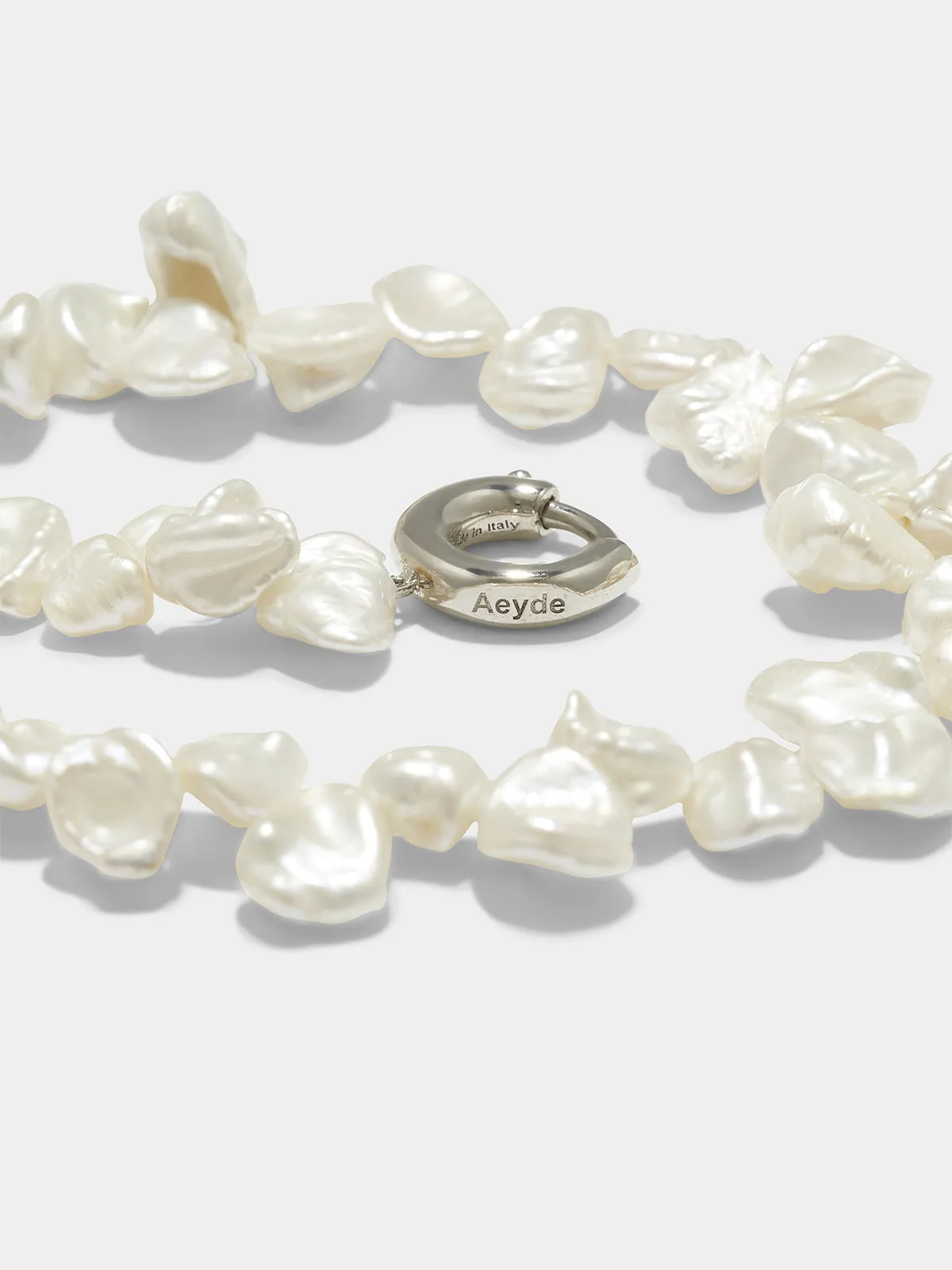 Joss Pearl and Palladium-Plated Necklace sold by Aeyde product image thumbnail 3