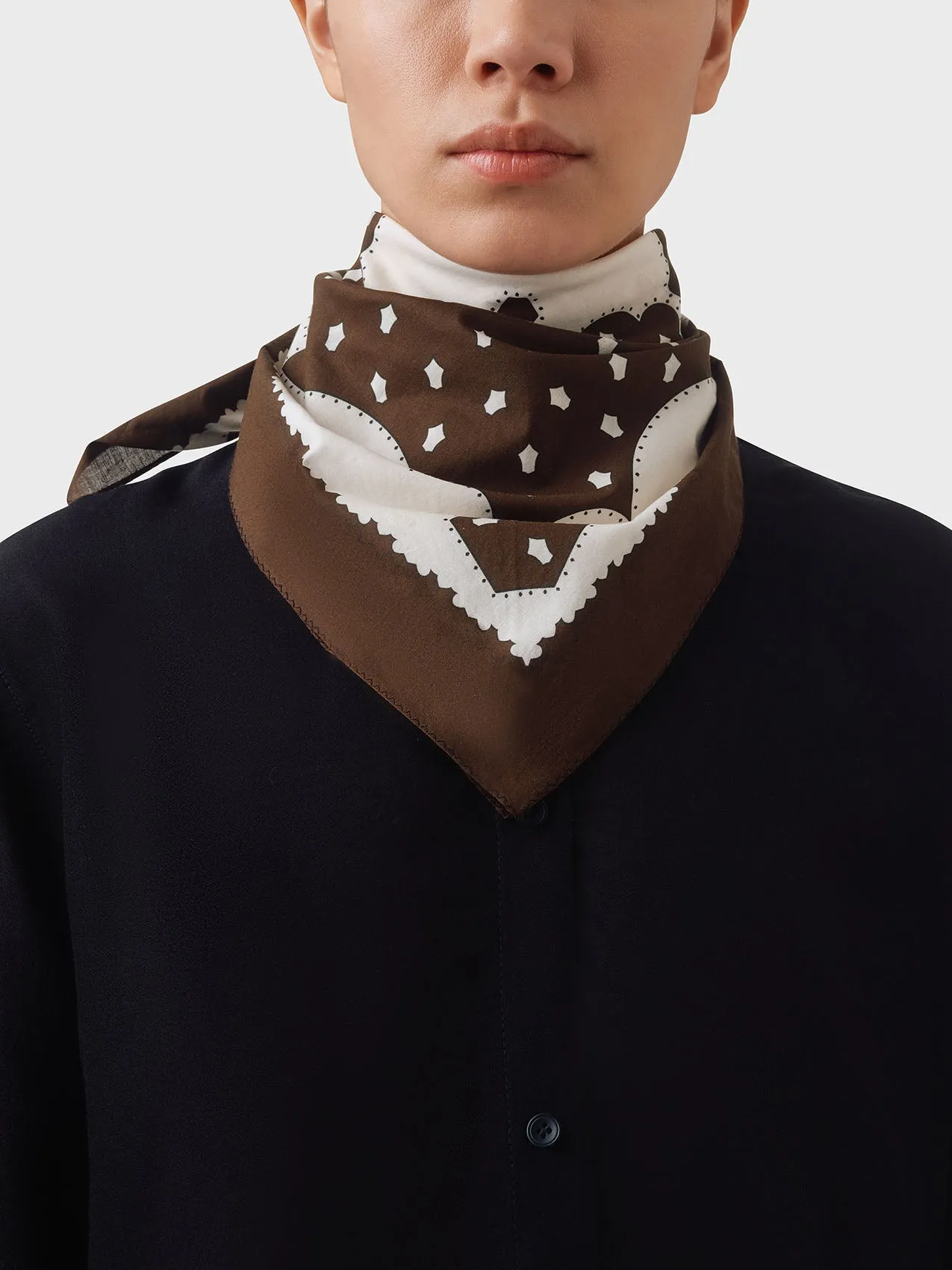 Dakota Printed Cotton Scarf sold by Aeyde product image thumbnail 4