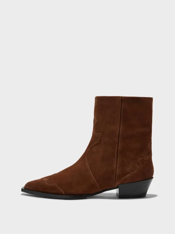 Hester Suede Cowboy Boots sold by Aeyde