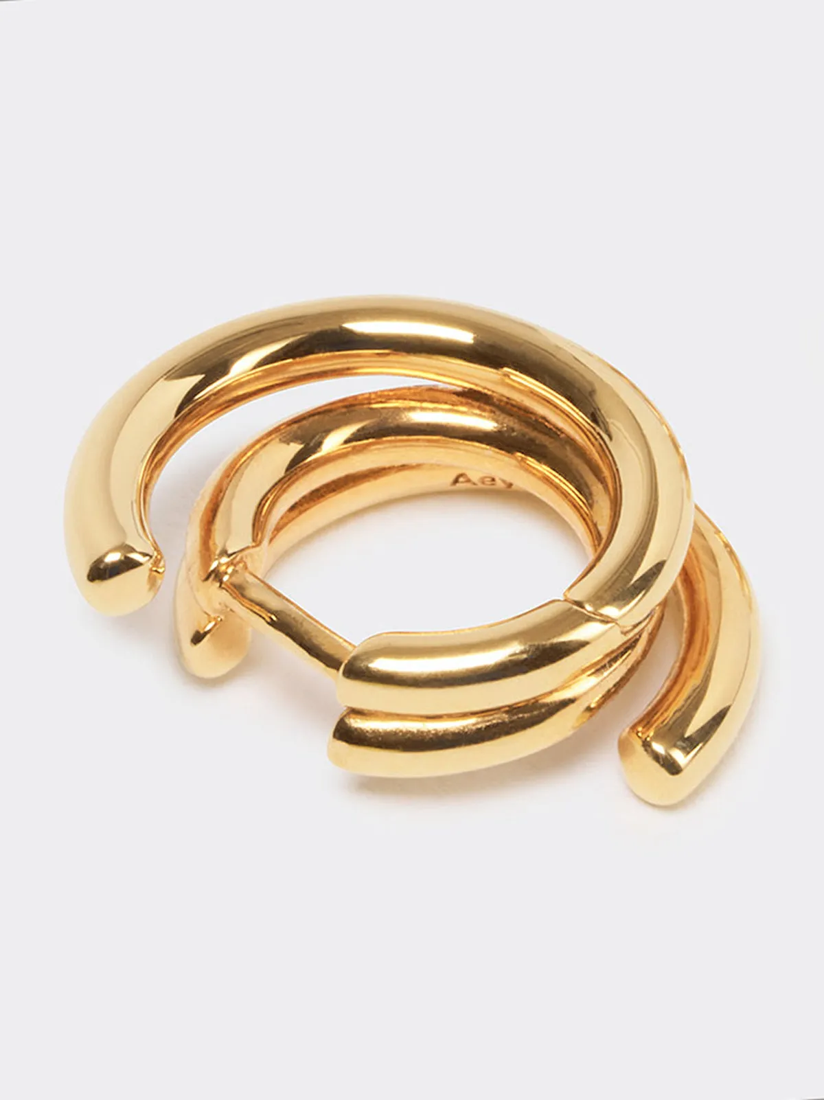 Dean 18k Gold-Plated Hoop Earrings sold by Aeyde product image thumbnail 3
