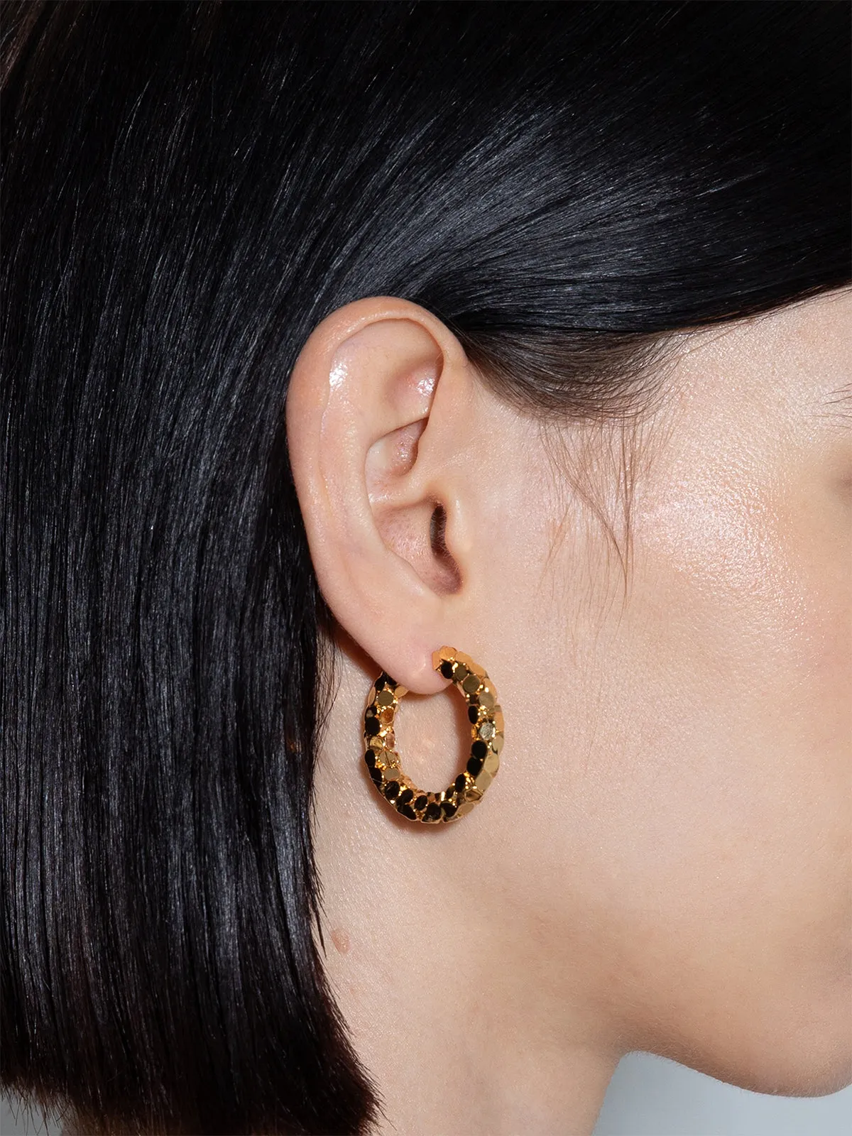 Cruz 18kt Gold-Plated Hoop Earrings sold by Aeyde product image thumbnail 5