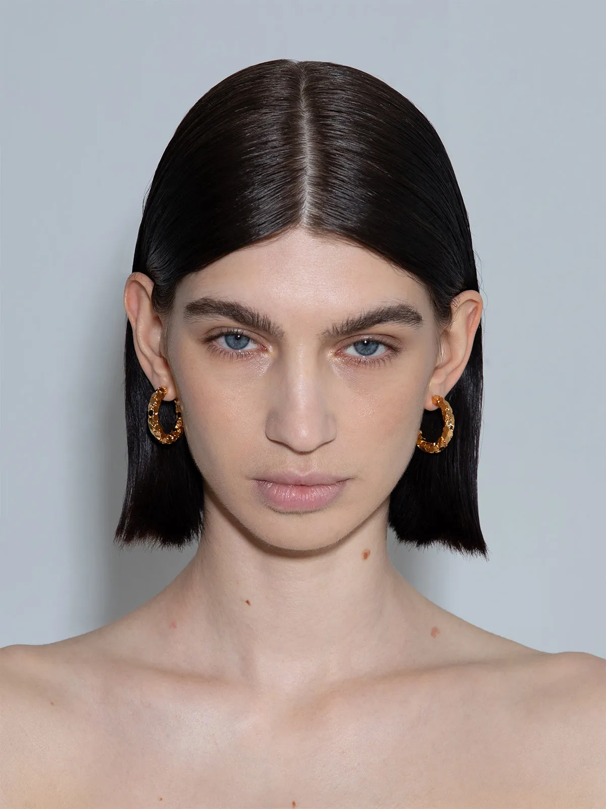 Cruz 18kt Gold-Plated Hoop Earrings sold by Aeyde product image thumbnail 4