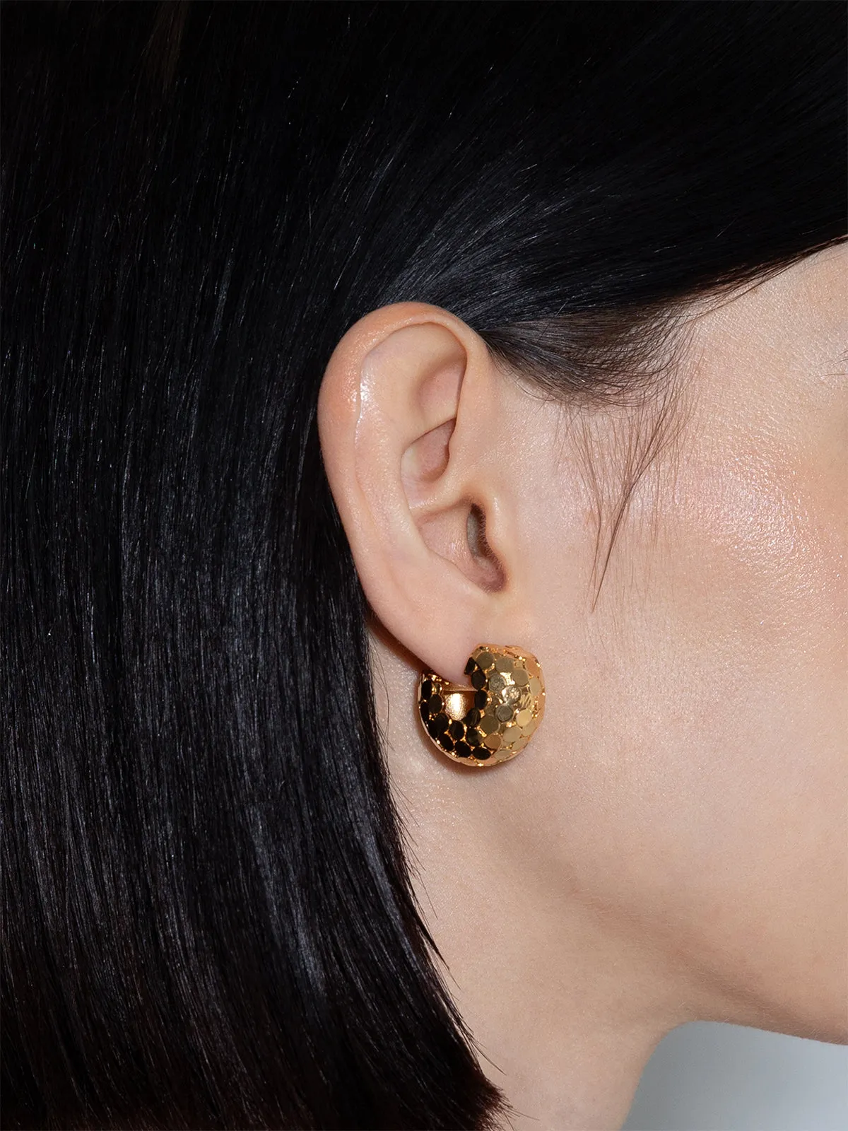 Carter 18kt Gold-Plated Hoop Earrings sold by Aeyde product image thumbnail 5