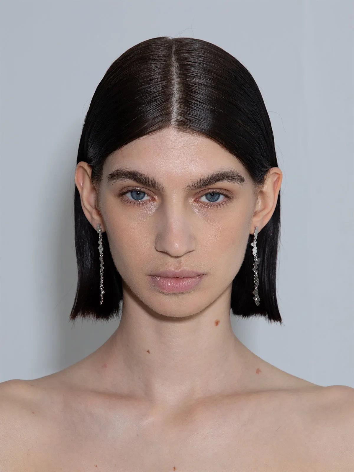Neva Palladium-Plated Drop Earrings sold by Aeyde product image thumbnail 4