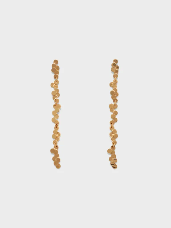 Neva 18kt Gold-Plated Drop Earrings made by Aeyde