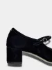 Aline Velvet Mary-Jane Pumps sold by Aeyde