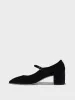 Aline Velvet Mary-Jane Pumps sold by Aeyde