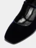 Aline Velvet Mary-Jane Pumps sold by Aeyde