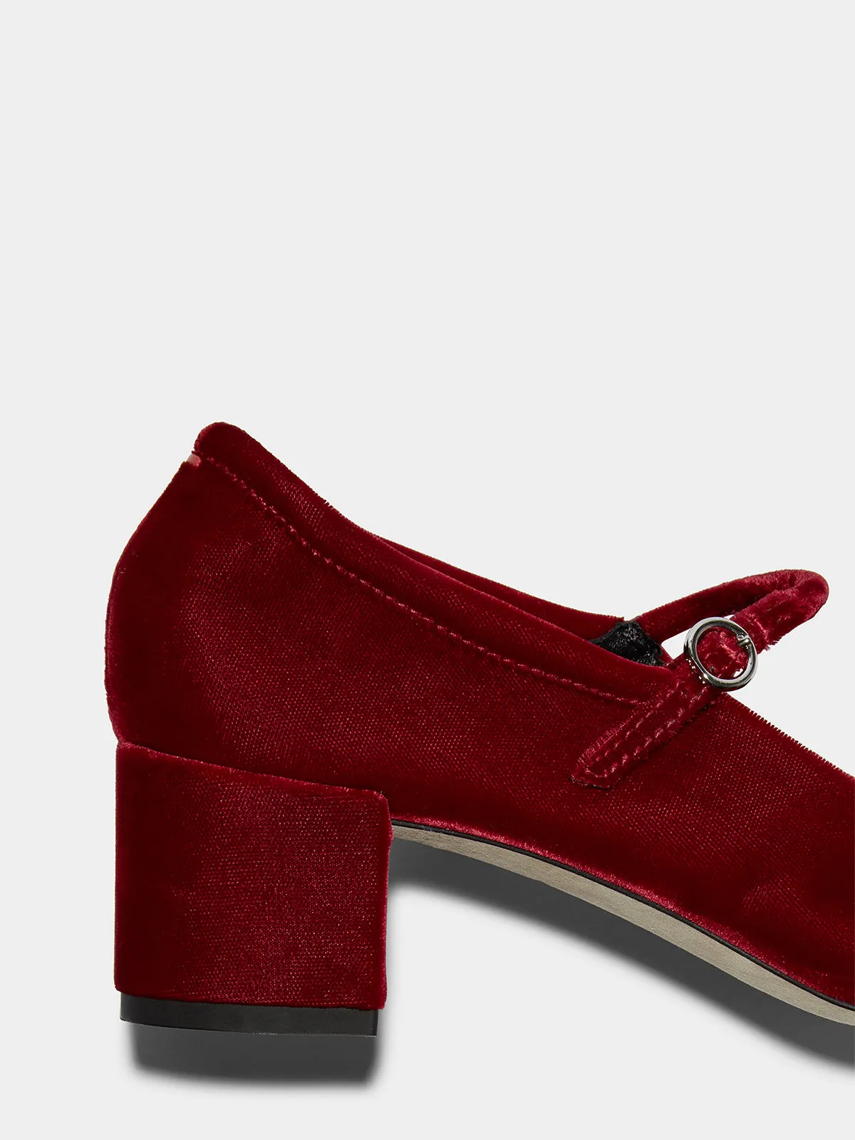 Aline Velvet Mary-Jane Pumps sold by Aeyde product image thumbnail 4