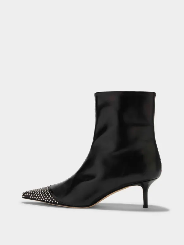 Roe Mini Stud Leather Ankle Boots sold by Aeyde