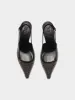 Saba Mini Stud Leather Slingback Pumps sold by Aeyde