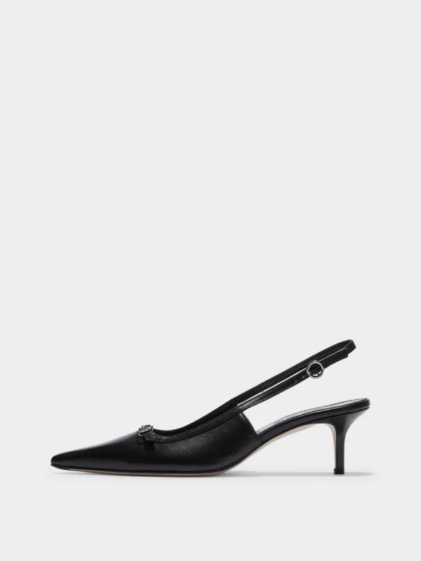 Saba Leather Slingback Pumps sold by Aeyde