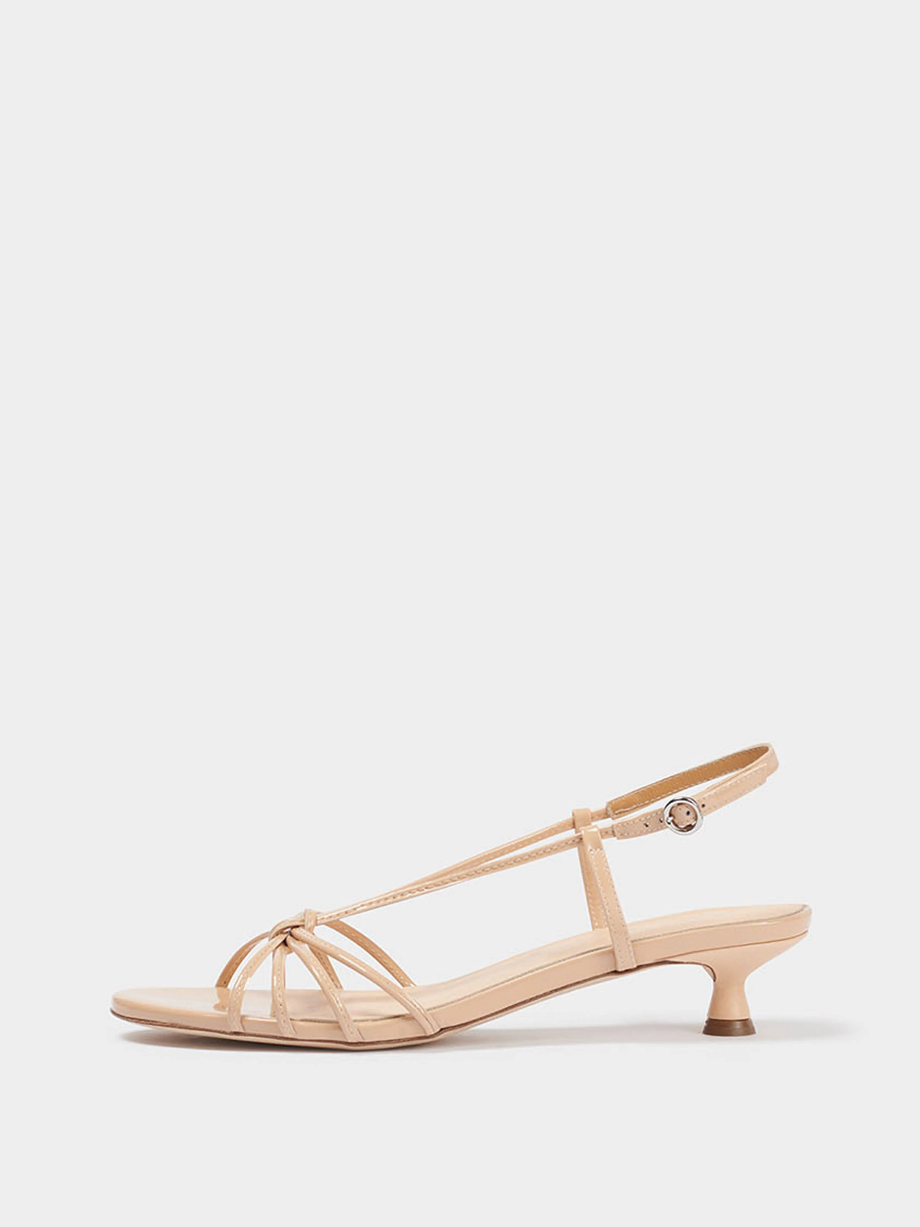 Rhonda Leather Kitten-Heel Sandals sold by Aeyde