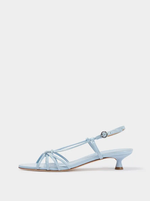 Rhonda Leather Kitten-Heel Sandals sold by Aeyde