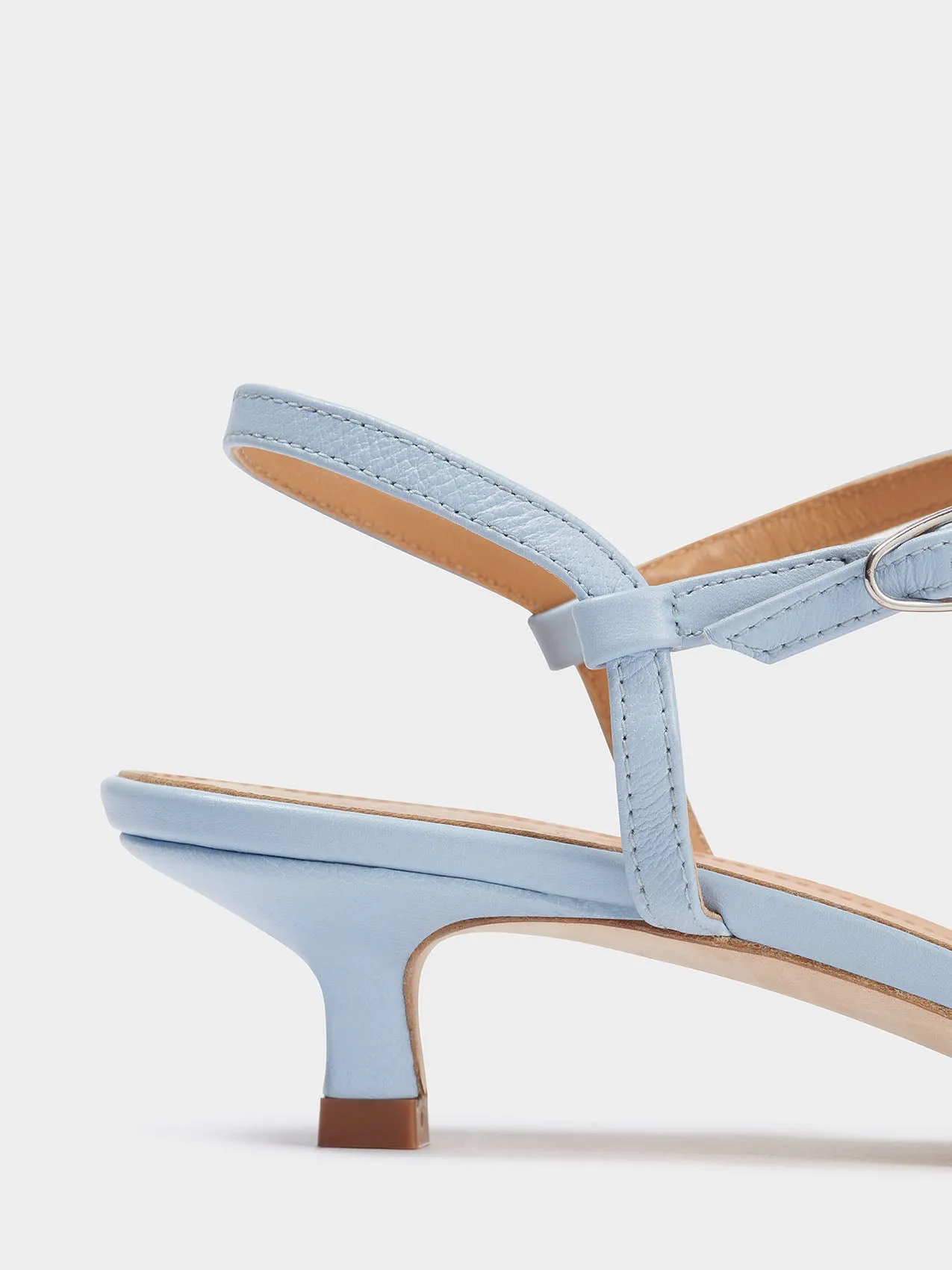 Melia Leather Kitten-Heel Pumps sold by Aeyde product image thumbnail 4