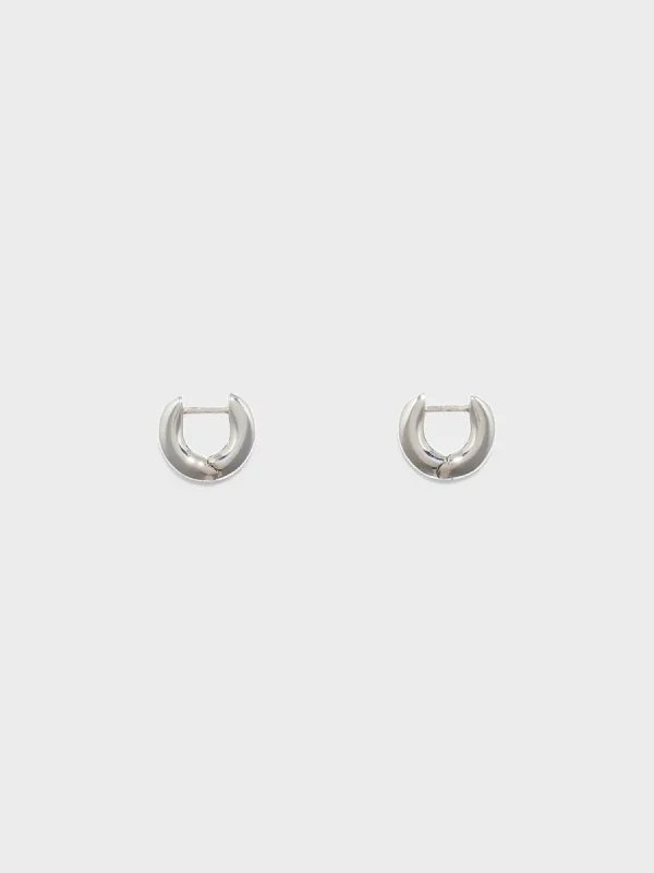 Ada Mini Palladium-Plated Hoop Earrings sold by Aeyde