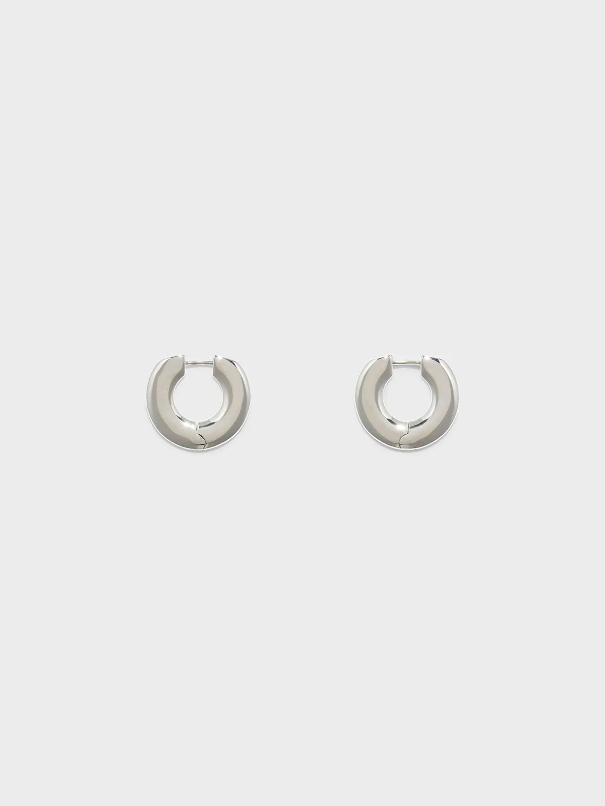 Ada Medium Palladium-Plated Hoop Earrings sold by Aeyde