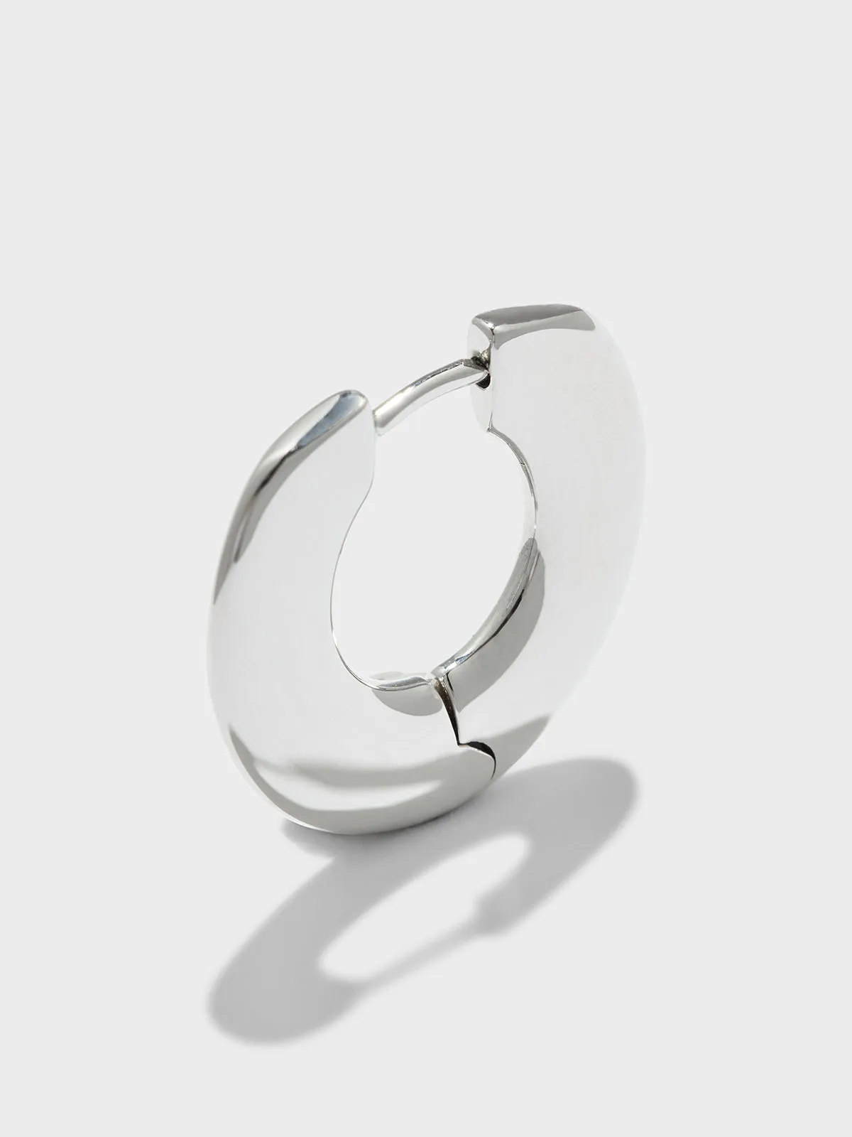 Ada Medium Palladium-Plated Hoop Earrings sold by Aeyde product image thumbnail 3