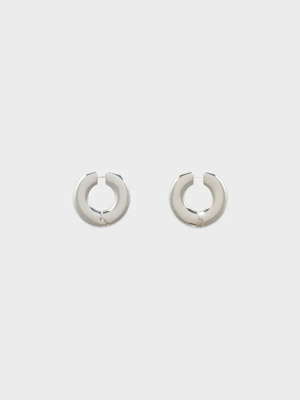 Ada Large Palladium-Plated Hoop Earrings sold by Aeyde