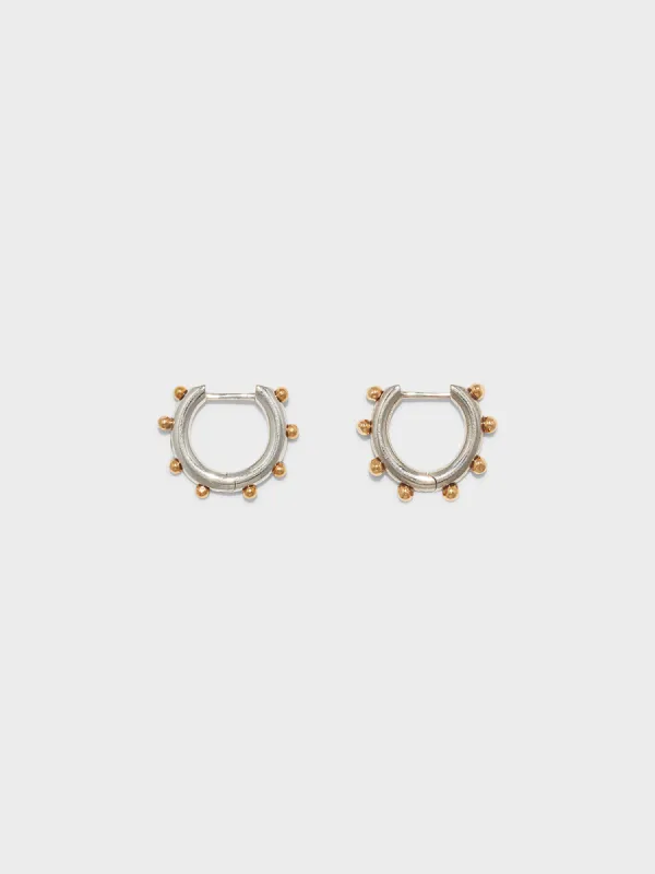 Ozzy Palladium and 18kt Gold-Plated Hoop Earrings made by Aeyde