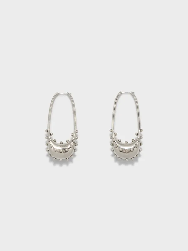 Ellen Palladium-Plated Hoop Earrings made by Aeyde