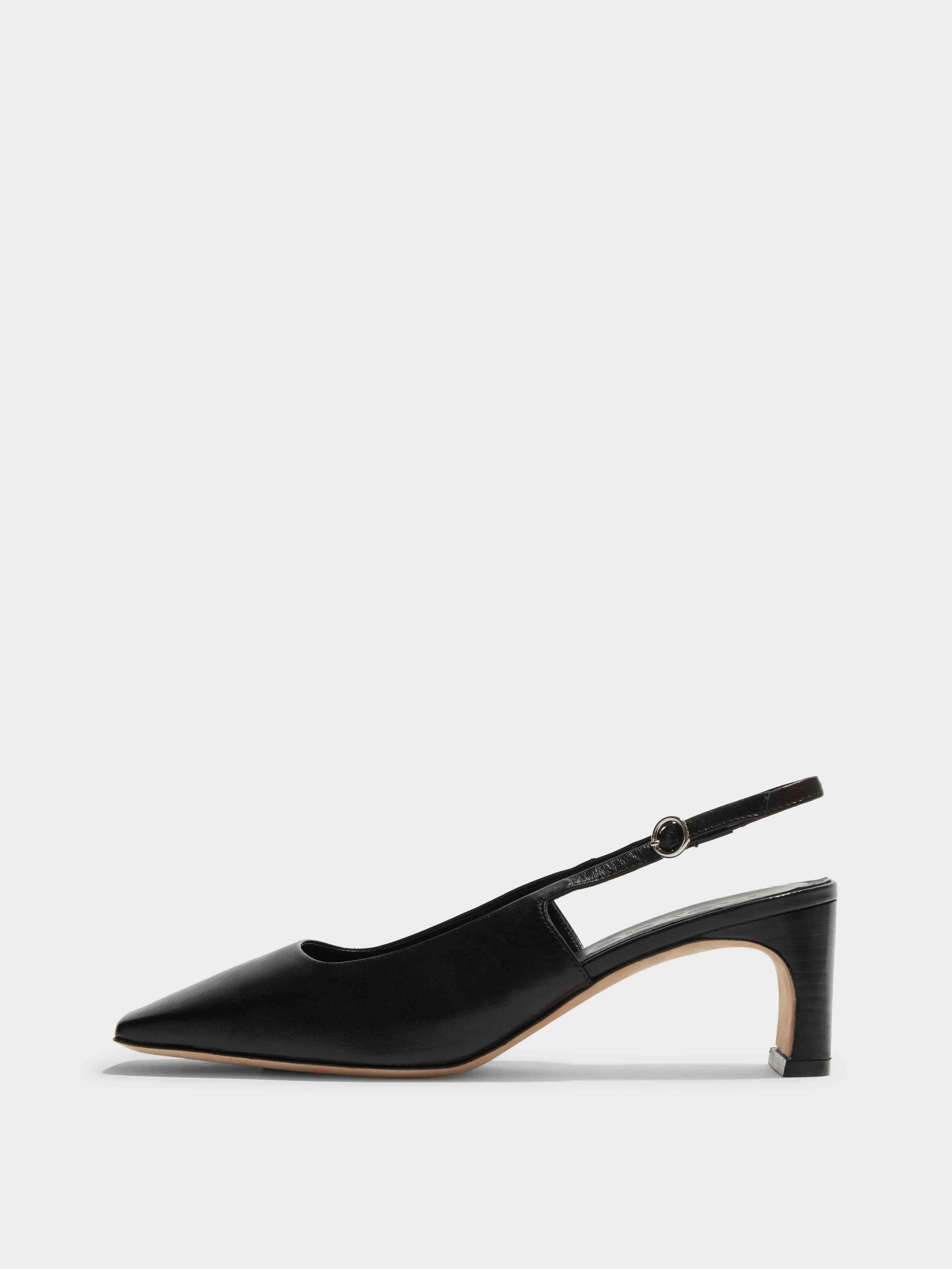 Eliza Leather Slingback Pumps sold by Aeyde