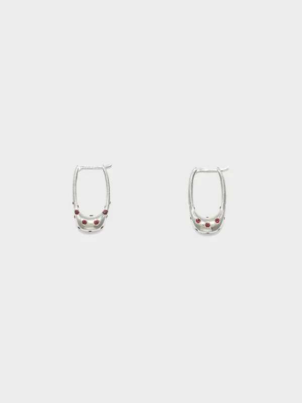 Elijah Crystal and Palladium-Plated Hoop Earrings made by Aeyde