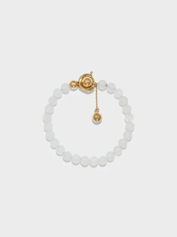 Seth White Jade and 18kt Gold-Plated Bracelet made by Aeyde