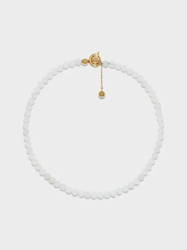 Saylor White Jade and 18kt Gold-Plated Necklace sold by Aeyde