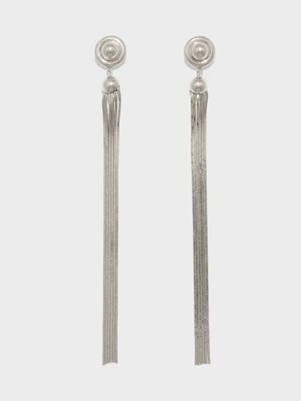 Lametta Palladium-Plated Drop Earrings made by Aeyde