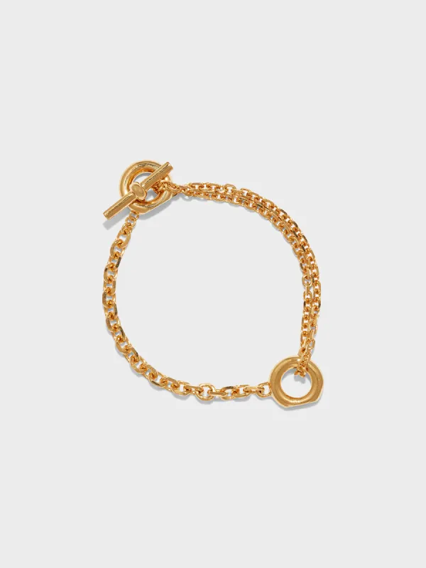 Sadie T-Bar 18kt Gold-Plated Bracelet made by Aeyde