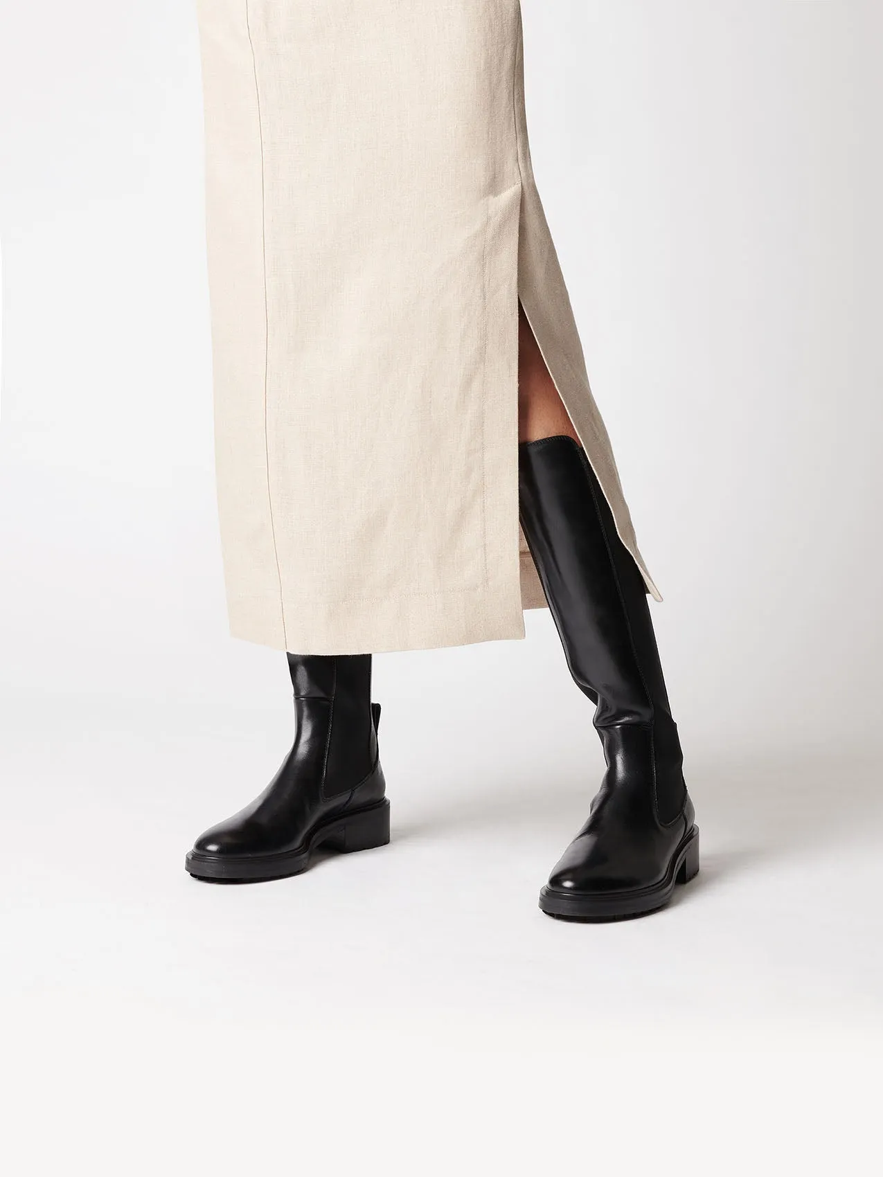 Blanca Leather Knee-High Chelsea Boots sold by Aeyde product image thumbnail 2