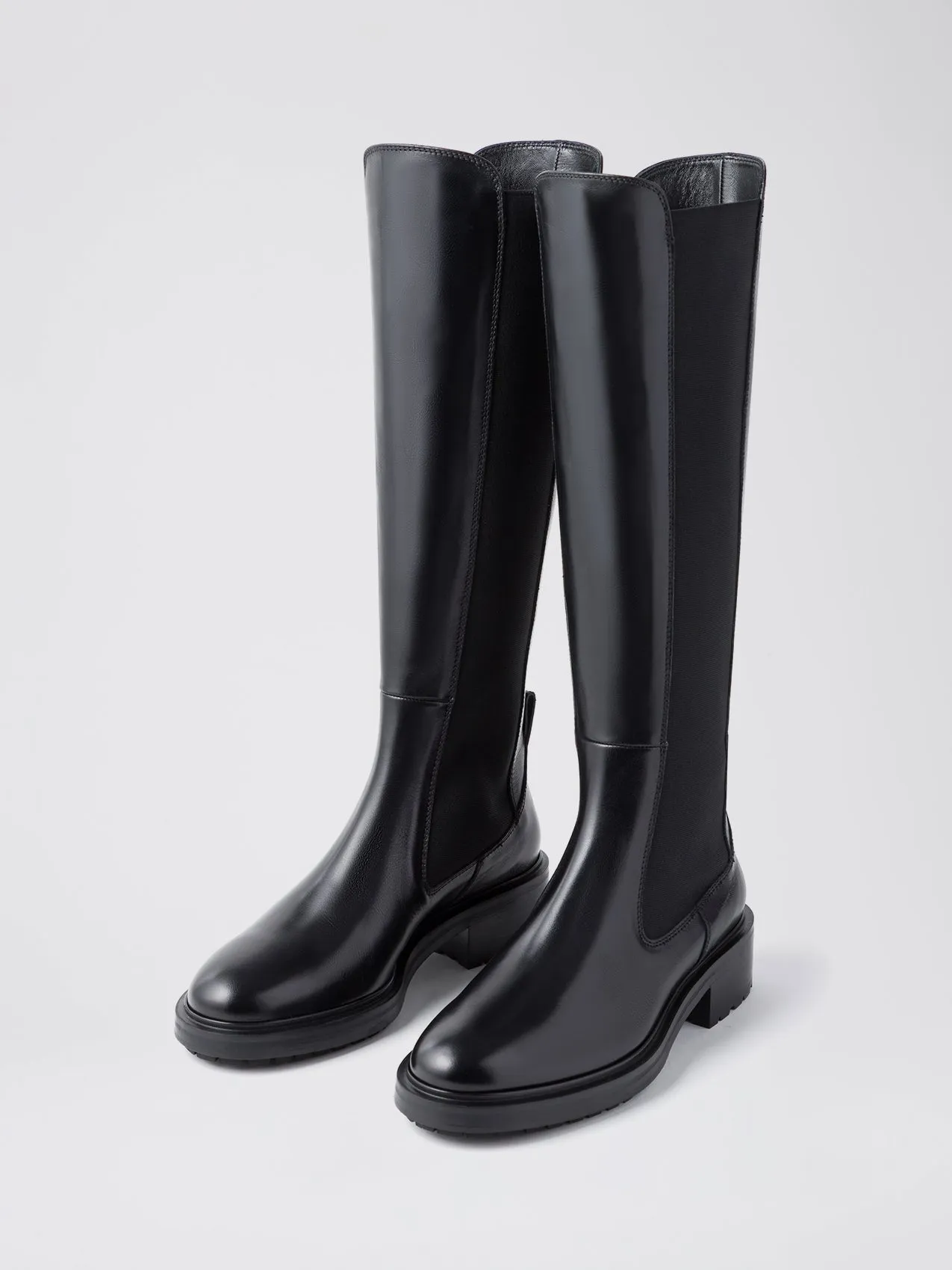 Blanca Leather Knee-High Chelsea Boots sold by Aeyde product image thumbnail 4