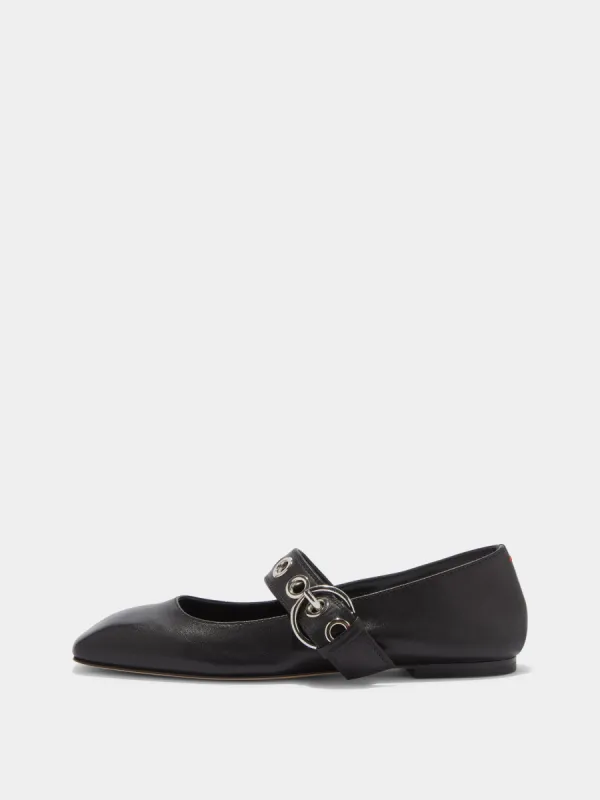 Uma Eyelet Mary-Janes Flats made by Aeyde