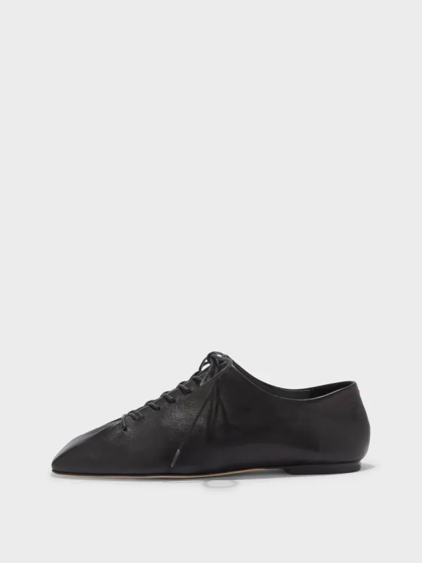 Isla Leather Lace-up Flats sold by Aeyde