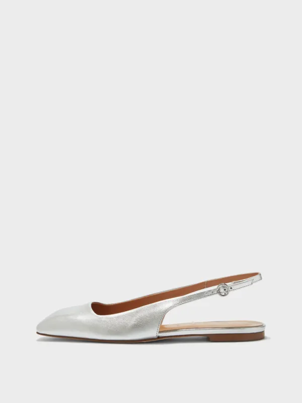 Geraldine Leather Slingback Flats sold by Aeyde