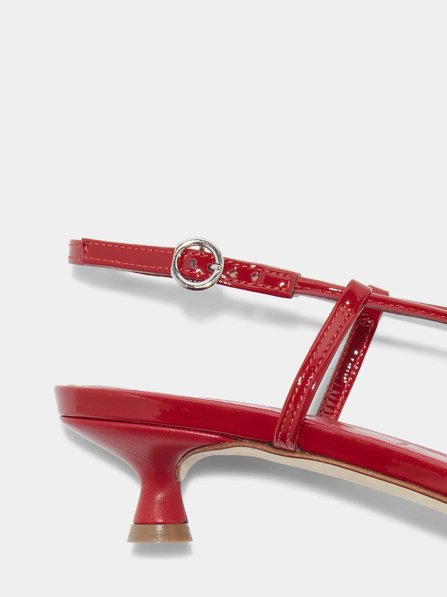 Rhonda Leather Kitten-Heel Sandals sold by Aeyde product image thumbnail 4