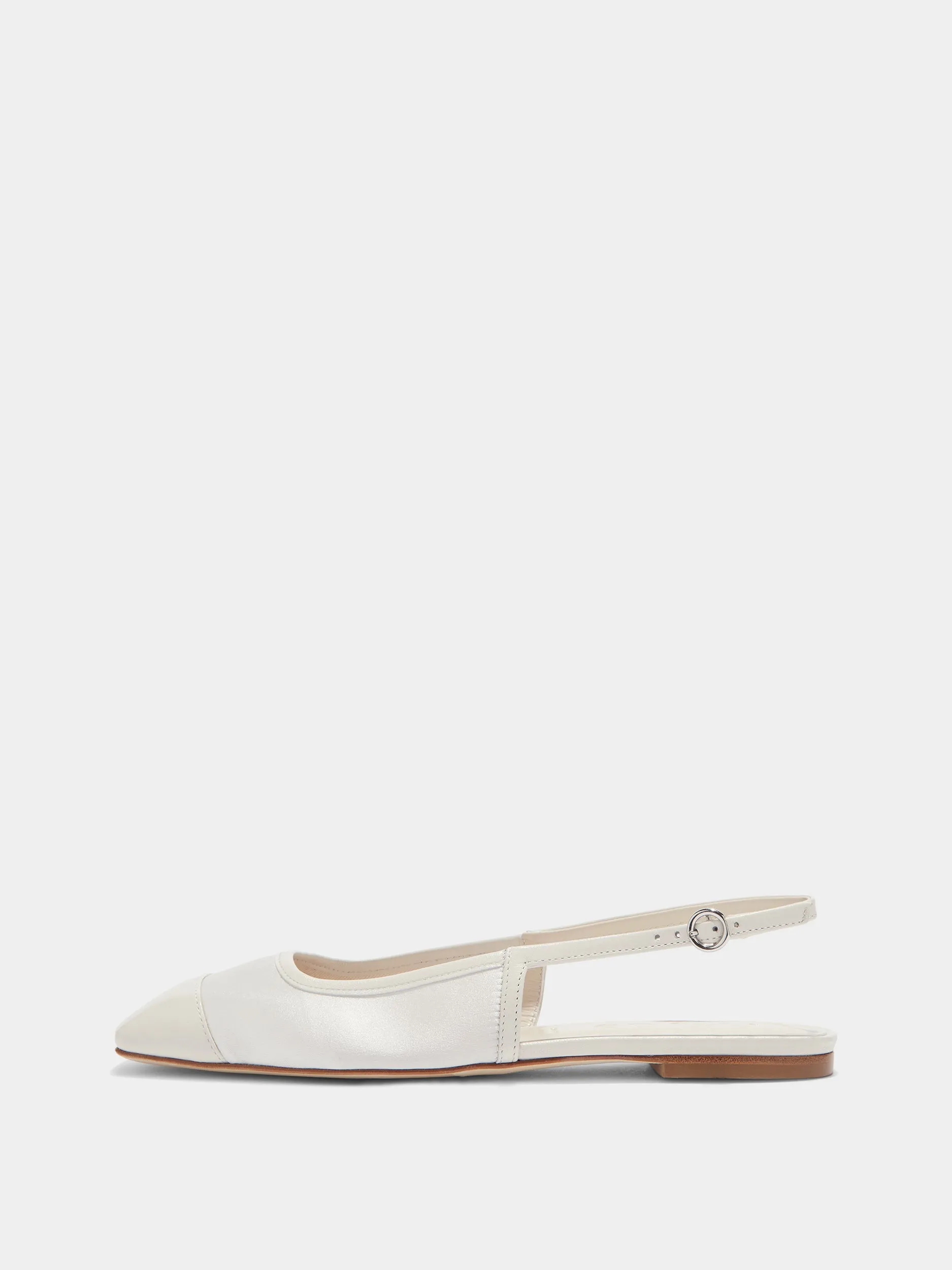 Geraldine Satin Toe-Cap Slingback sold by Aeyde