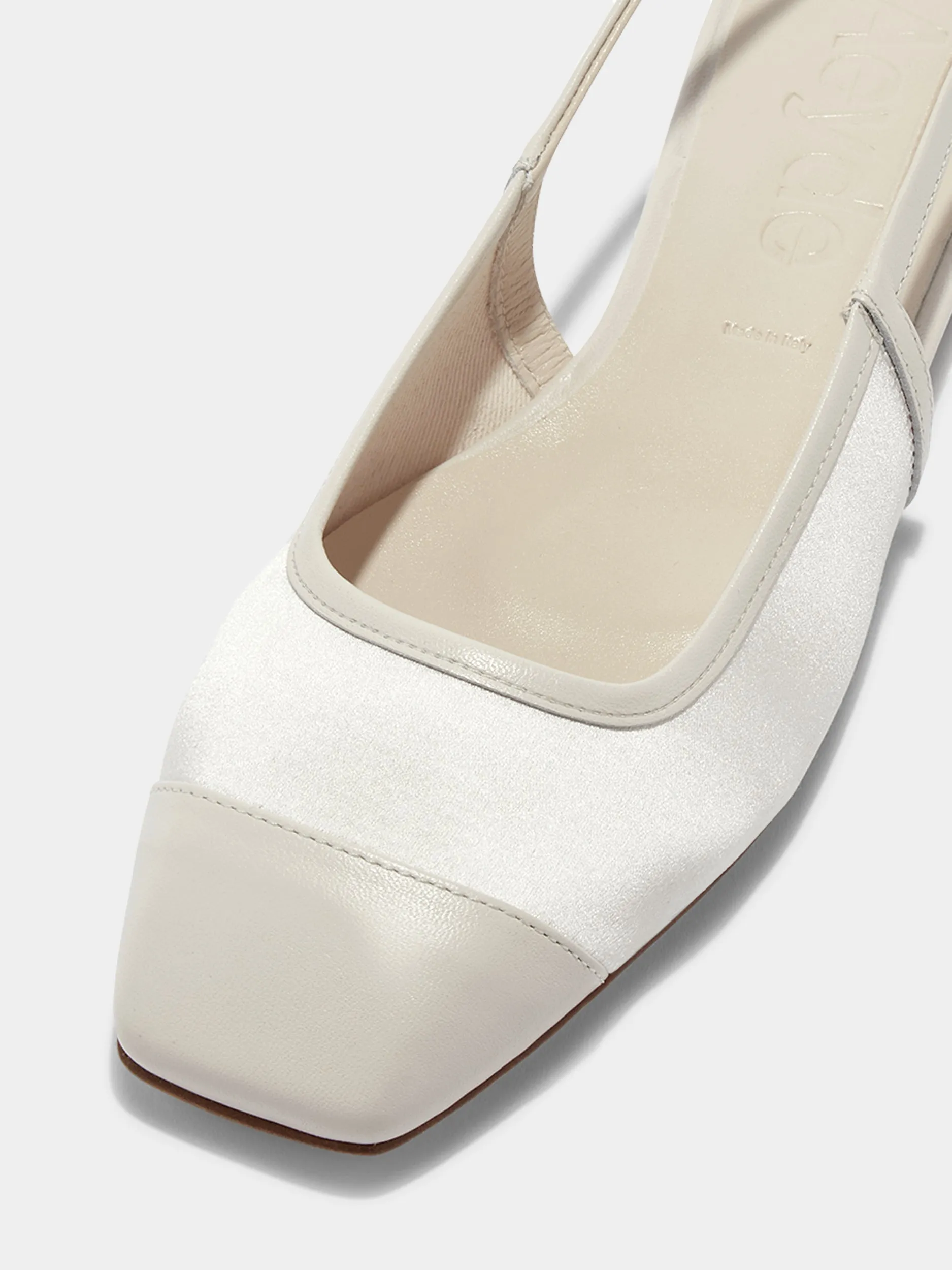 Geraldine Satin Toe-Cap Slingback sold by Aeyde product image thumbnail 4