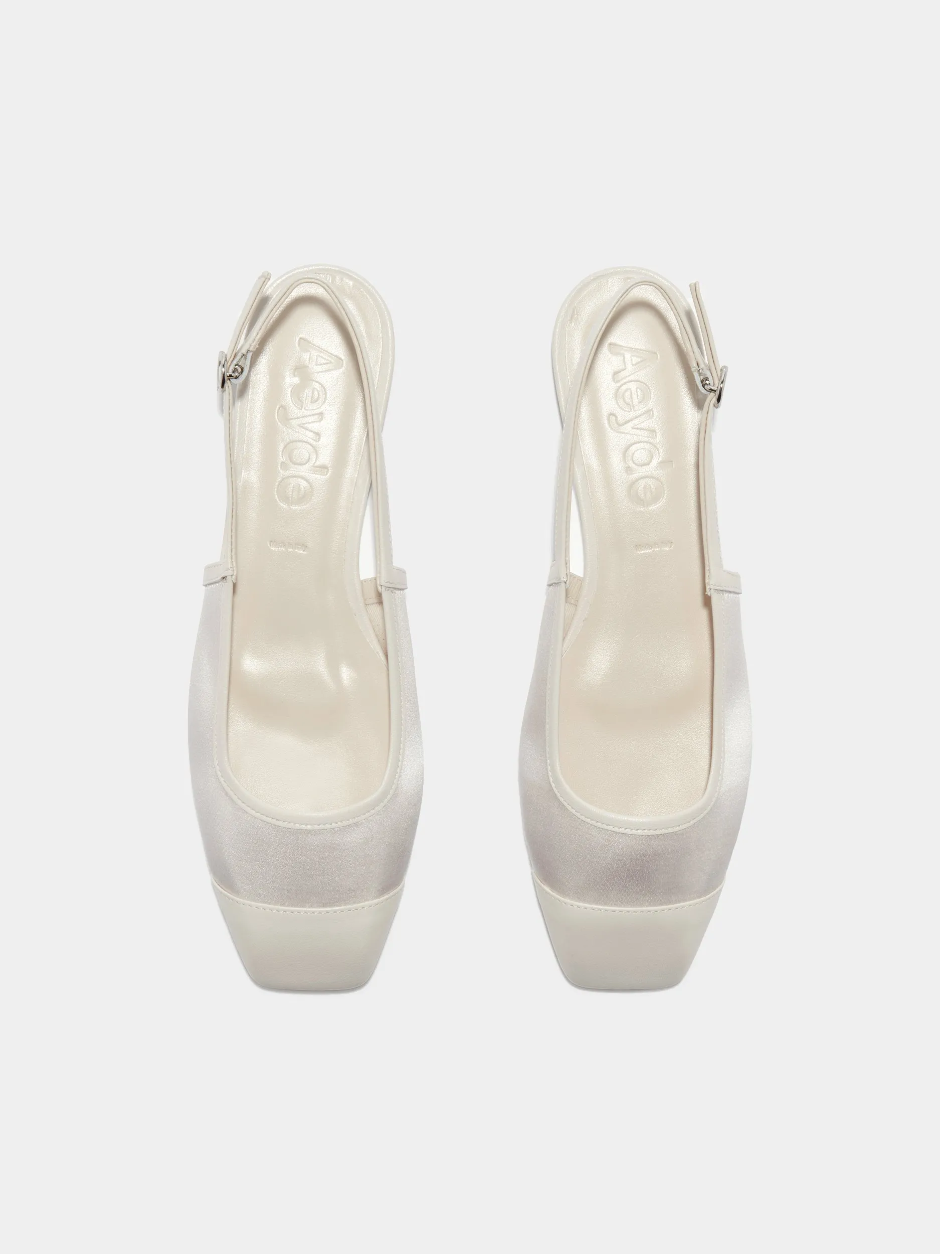 Geraldine Satin Toe-Cap Slingback sold by Aeyde product image thumbnail 3