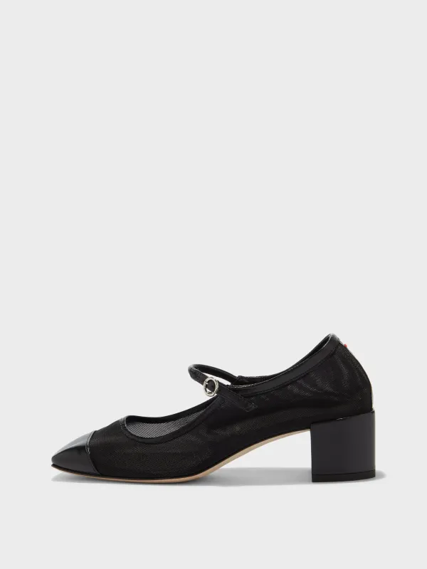 Aline Mesh Mary-Jane Pumps sold by Aeyde