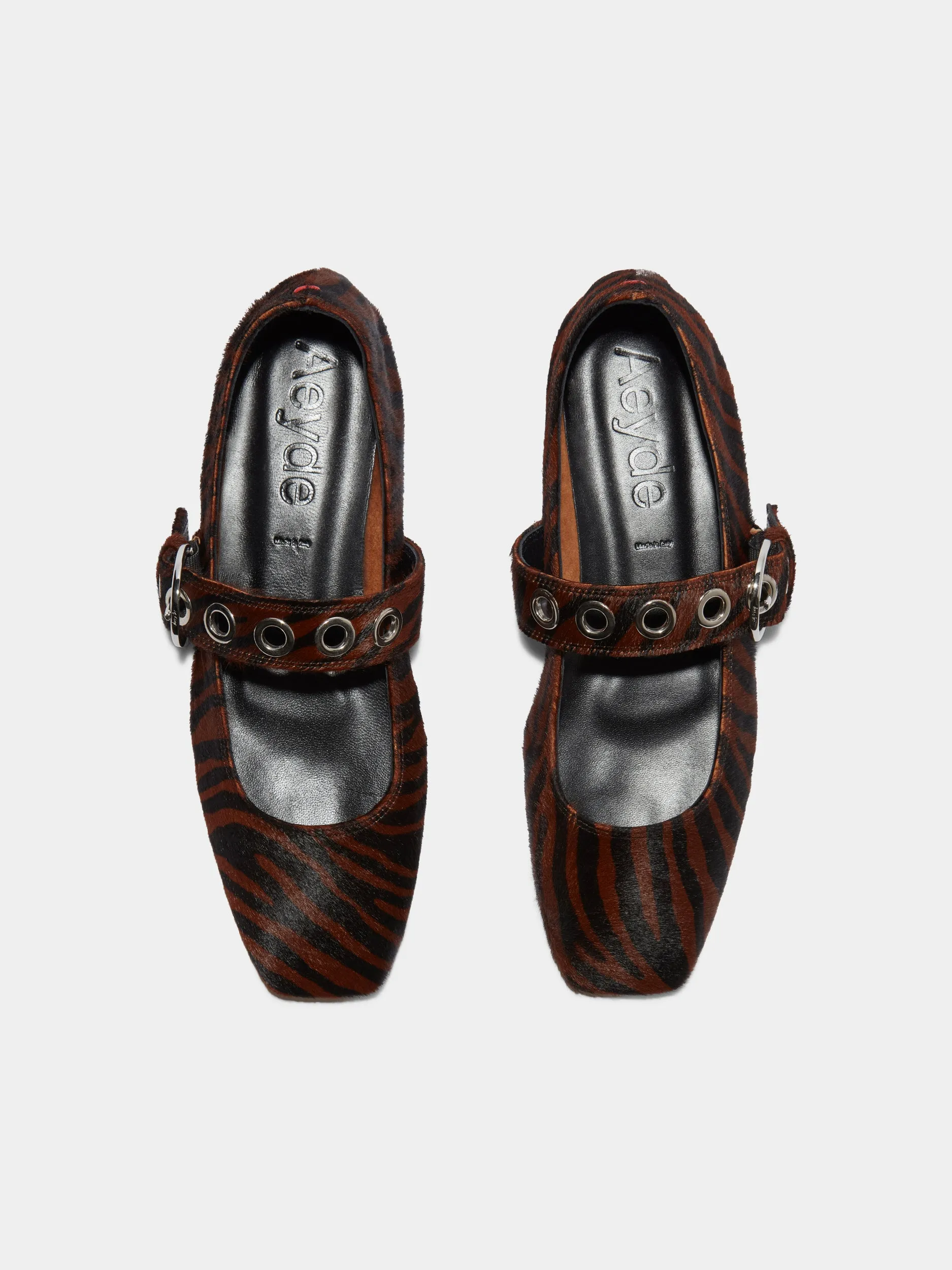 Uma Eyelet Pony Hair Mary-Janes sold by Aeyde product image thumbnail 5